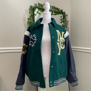 Green and Blue Varsity Jacket